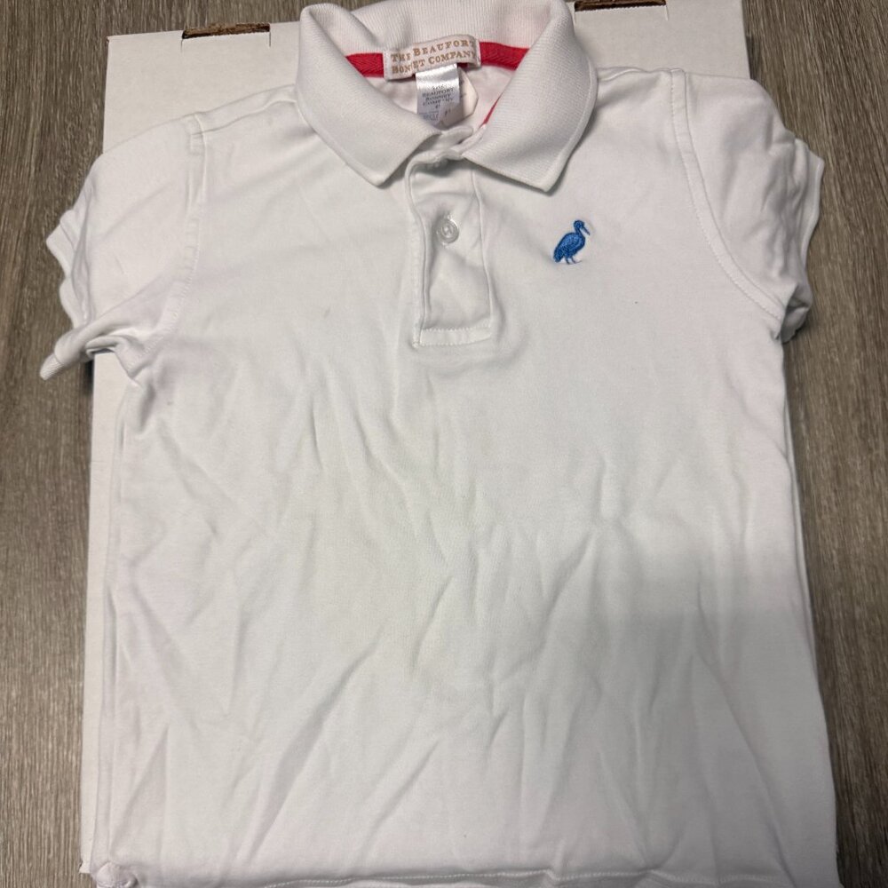 The Beaufort Bonnet Company White Polo Sz. 4T